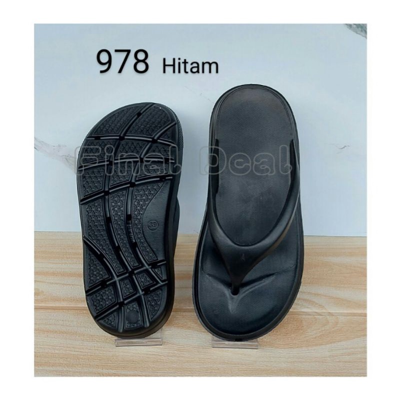 Sandal Jepit Karet Pria Wanita Flip Flop Sendal Rumah, Sandal Pantai Casual 978