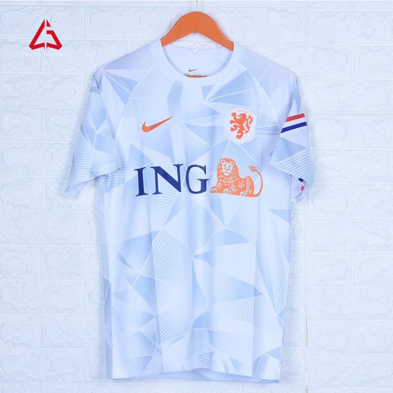Jersey Belanda Training Prematch Putih Grade Ori Fans Version
