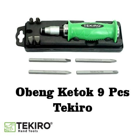 TEKIRO OBENG KETOK SET 9 PCS / TEKIRO MATA IMPACT DRIVER 9 PCS