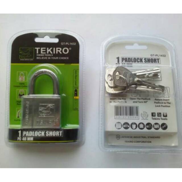 Ecer(Harga grosir)Gembok Tekiro 40 Mm Leher Pendek - Padlock Short 40 Mm - Gembok 40 Mm/GEMBOK GUDANG KUNCI PINTU PAGAR RUMAH WARUNG RUKO KANDANG BERKUALITAS