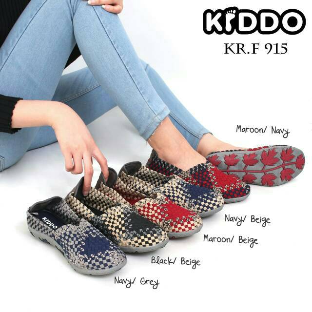 Sepatu rajut KIDDO F915 Flat ORIGINAL