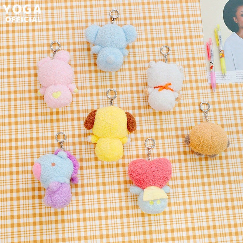 1pc Gantungan Kunci Boneka Plush BT21 Cooky Mang Chimmy Mini Gaya Korea