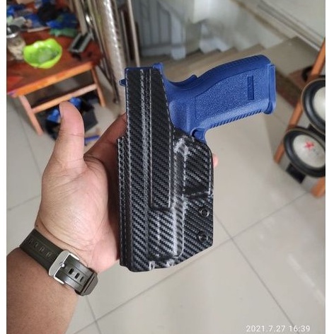 IWB HS 9 Kydex Motif Carbon Sarung Holster HS9 Polri Dalam Pinggang
