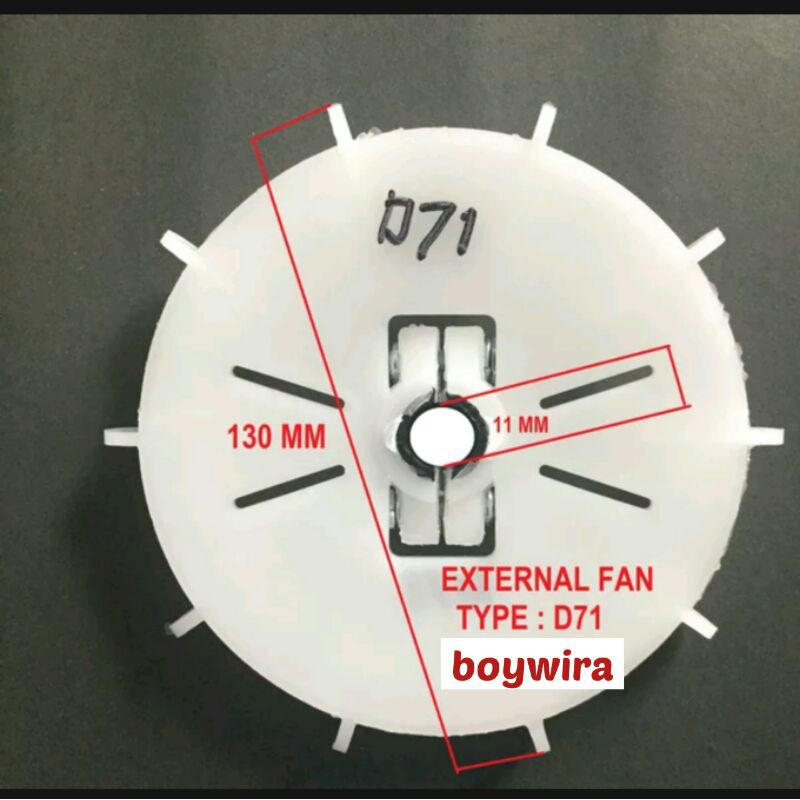 D71 kipas dinamo external fan kipas pendingin dinamo