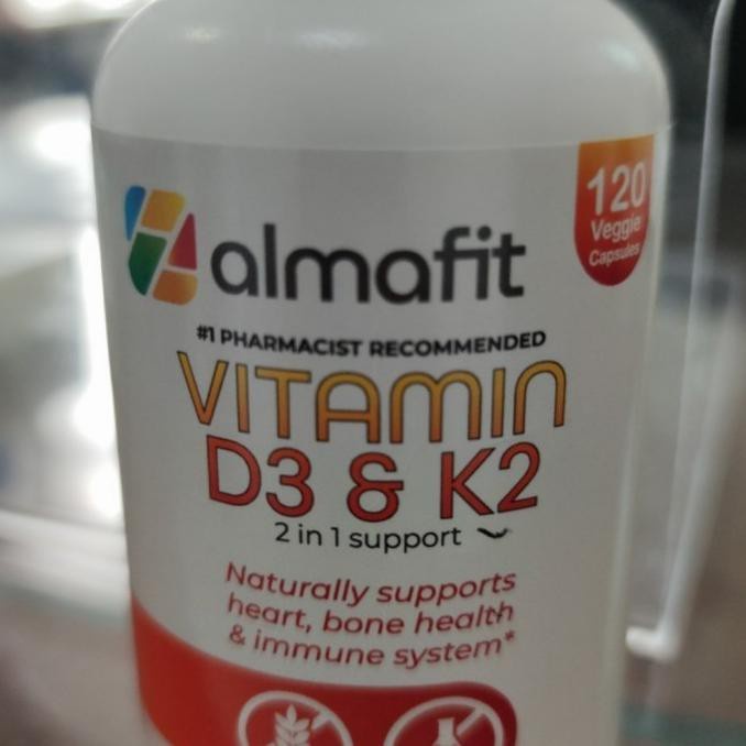 Almafit Vitamin D3 5000 Iu + K2 90 Mcg Jantung Tulang Imunitas Asli