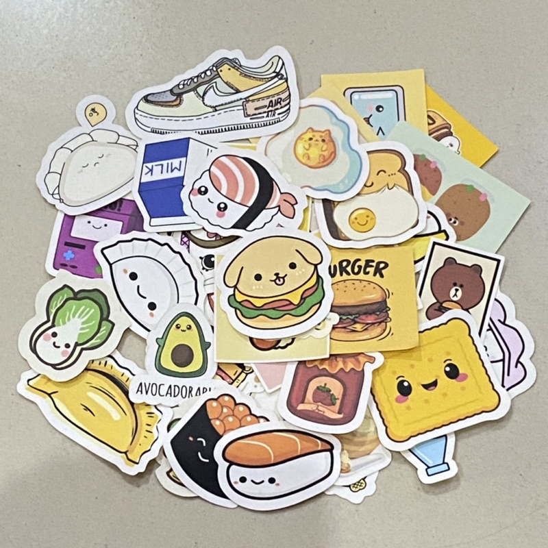

(20 PCS) AESTHETIC STICKER KAWAII CUTE STIKER KARAKTER LUCU IMUT BUJO HP LAPTOP