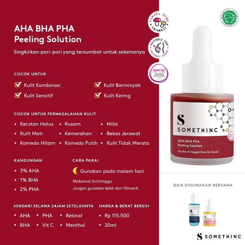 SOMETHINC AHA BHA Peeling Solution / NEW SOMETHINC AHA 7%, BHA 1%, PHA 3% Weekly Peeling solution