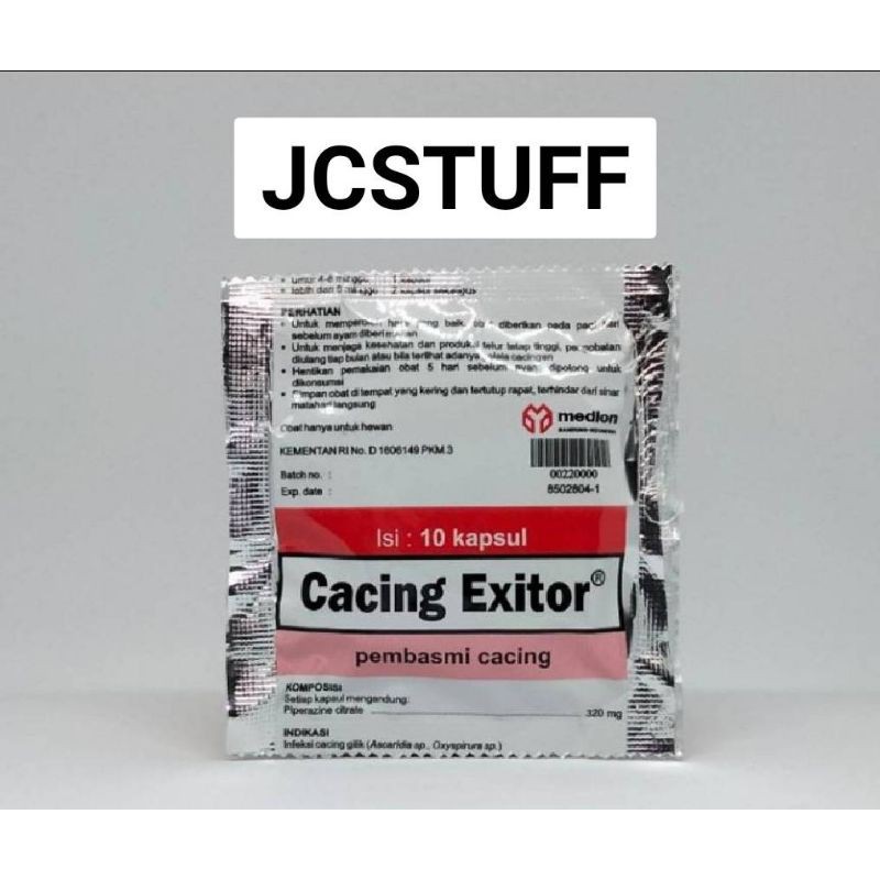 CACING EXITOR OBAT CACING AYAM BURUNG MERPATI BEBEK