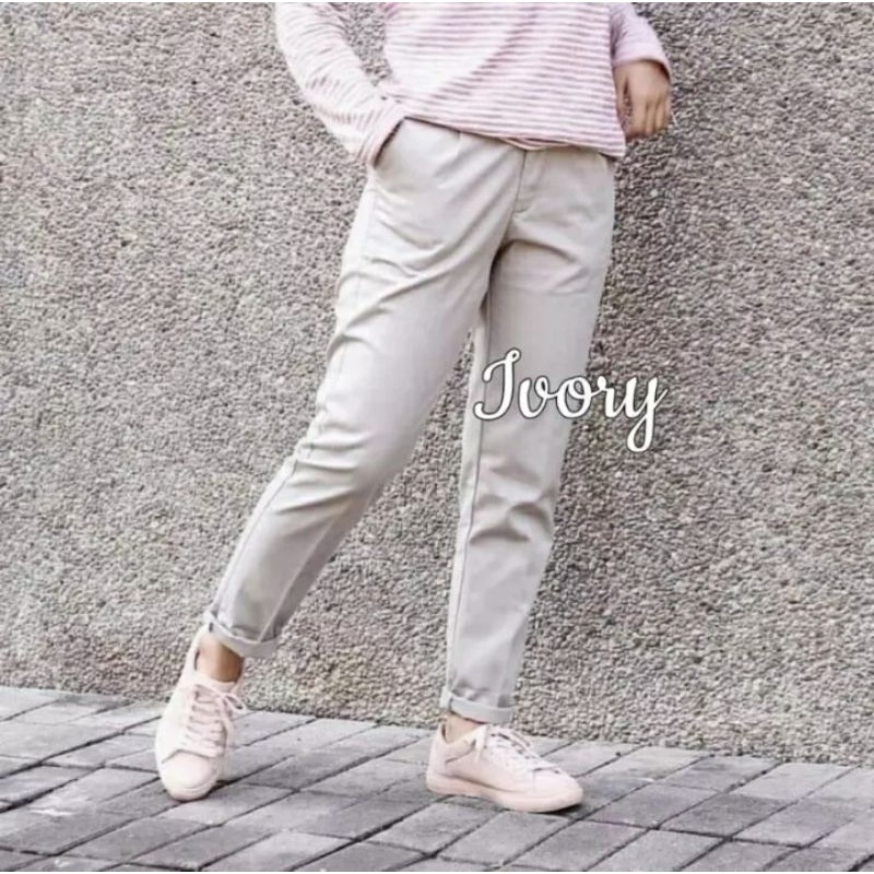 PROMO! Bisa COD READY BAGGY PANTS AMERICAN DRILL IMPOR MOSS LIGHT GREY DARK GREY KHAKI IVORY - baggi