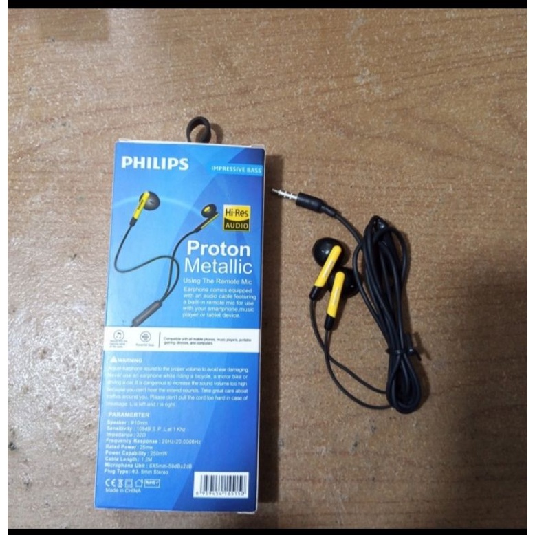 [SLS] Headset HF Philips PH-268 Proton Metalic Earphone