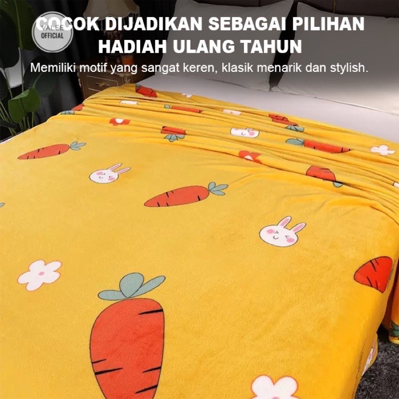 COD - Selimut Bulu Karakter - Selimut Bulu Tebal - Selimut Bulu Halus 170X115 cm