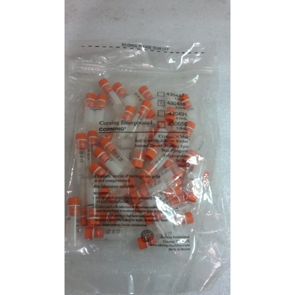 Cryogenic Vial Non-Pyrogenic Polypropylene Sterile 1.8mL