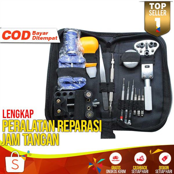 Perkakas Reparasi Jam Tangan 13in1 Alat Perbaikan Strap Body Internal Jam Multifungsi Mudah Dipakai