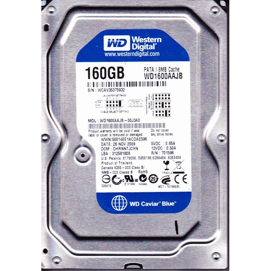 Hardisk WD 160GB 3.5 inchi 7200Rpm