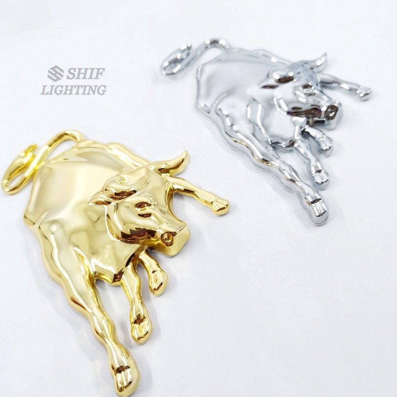 1pc Stiker Emblem Logo Banteng Bahan Metal Untuk Lamborghini