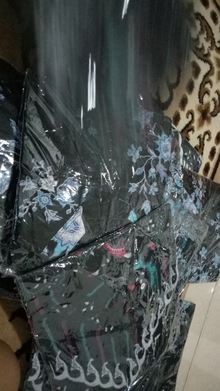 Ready Couple Batik M L Xl Xxl Motif Sakura Biru