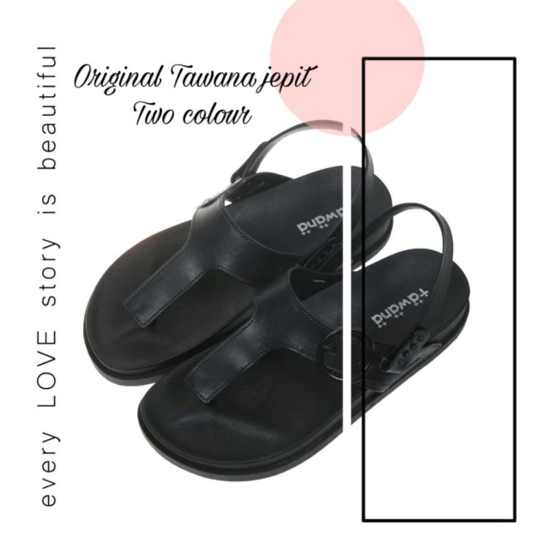 Sandal Original Tawana Jepit Two colour Logo Tawana Import High Quality