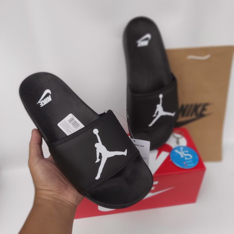 SANDAL SLOP NIK3 JORDAN-BLACK WHITE