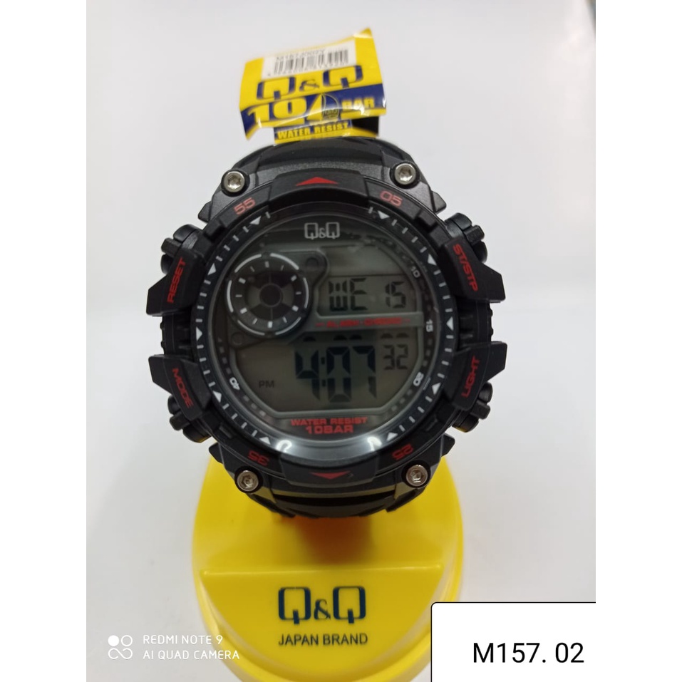 Jam Tangan Pria Casual Sporty Rubber Digital Original Q&amp;Q QnQ QQ M157 M157J Series