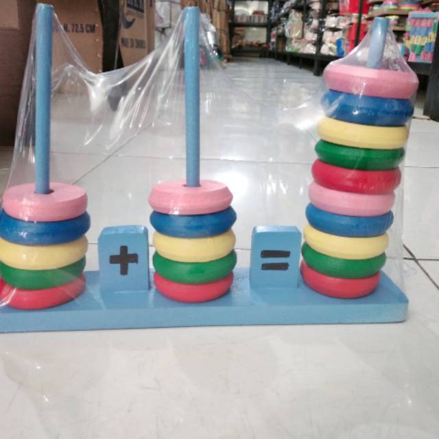 Mainan anak Menara donat hitung