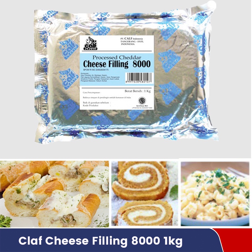 

CALF Cheese Filling 8000 Keju Pasta Krim Keju Filling Isian Topping Olesan Roti dan Kue Rasa Original 1KG