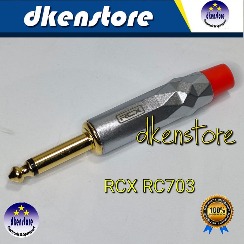 Jek Akai RCX RC703 Konektor Mono Gitar Mic 6.5mm