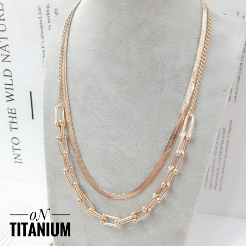 Titanium kalung wanita t1000