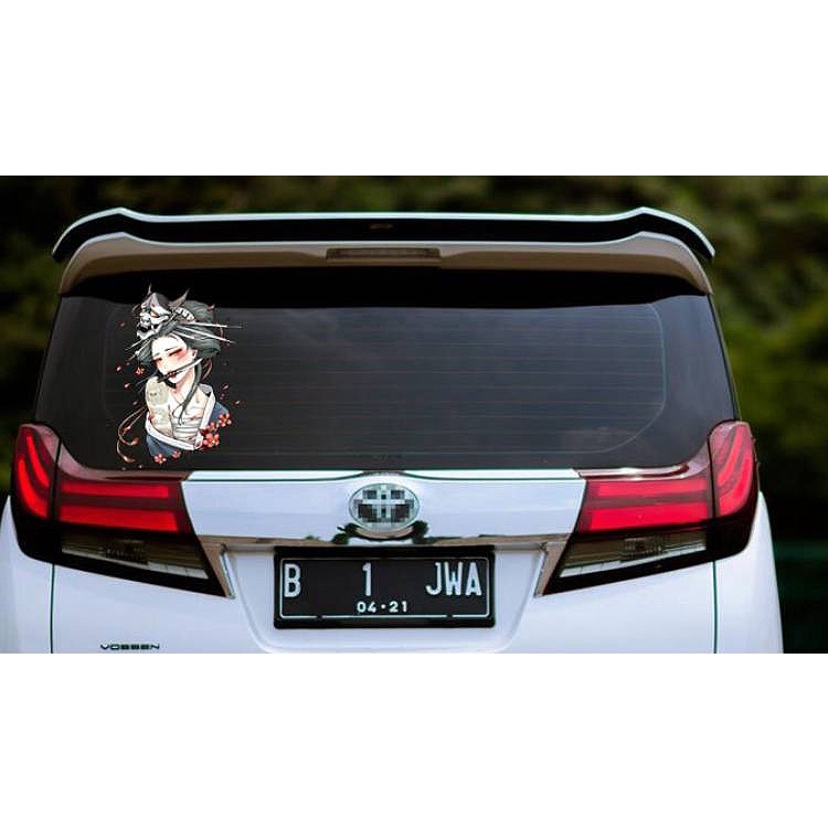 1pcs Reflektif Jepang Geisha Pesona Penutup Mobil Lecet Stiker Menggoda Jdm Mobil Pintu Jendela Stiker Motor Dekorasi Decal