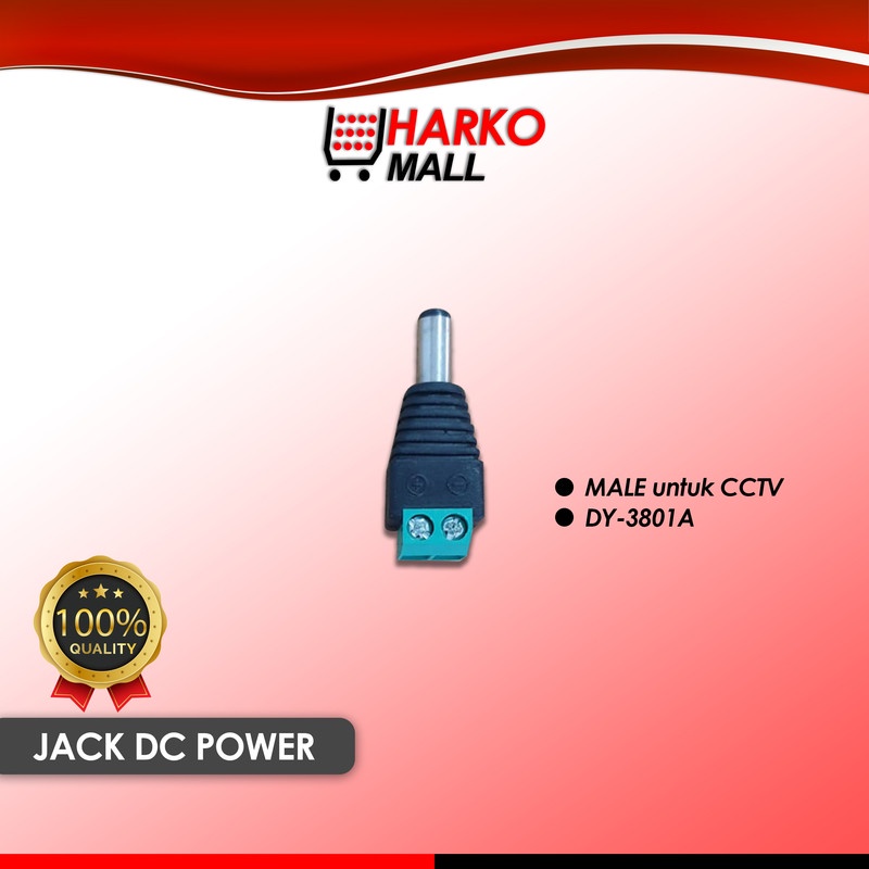 Jack Adapter DC POWER MALE CCTV DY-3801A