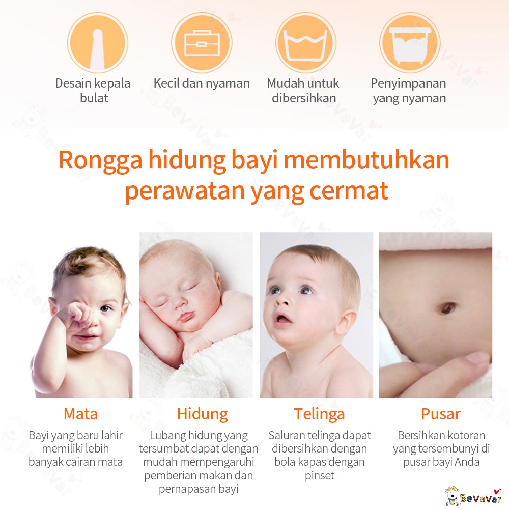 BEVAVAR Pinset Pembersih Hidung Bahan Plastik ABS Untuk Bayi