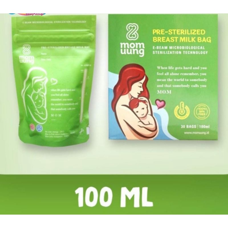 MOM UUNG STERELIZED BREAST MILK BAG ISI 30 BAGS/ KANTONG ASI