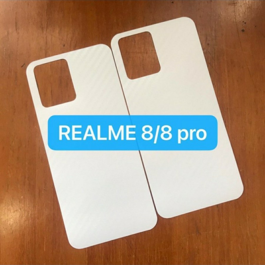Skin Carbon Realme 8 / Realme 8 PRO Garskin Transparant Handphone