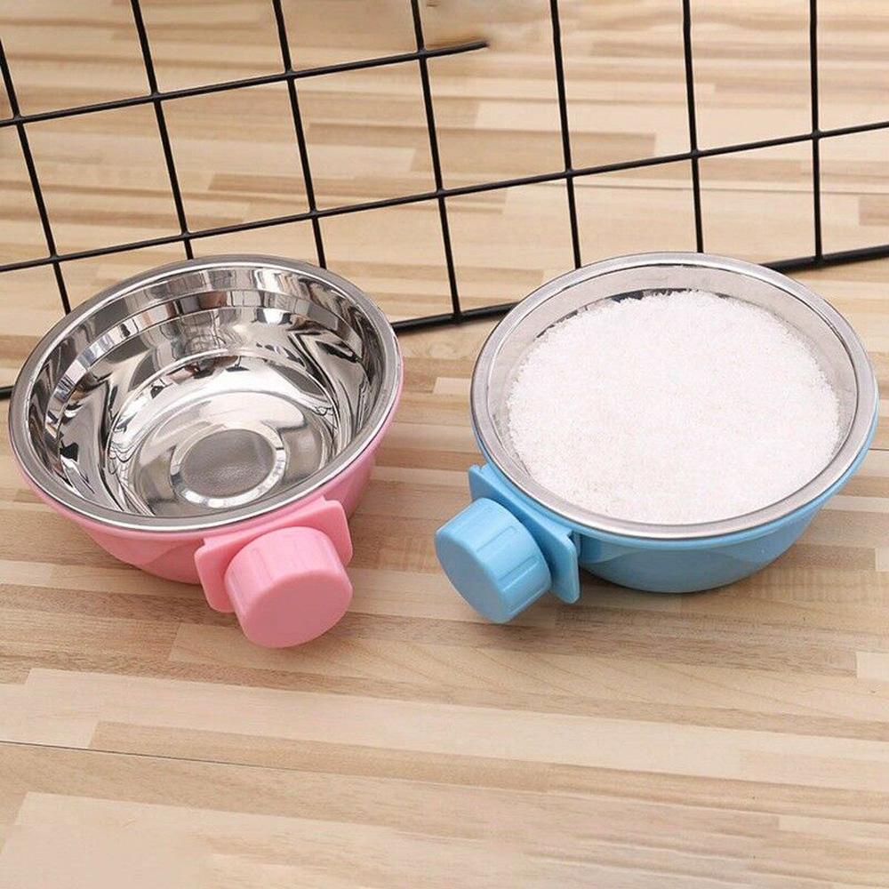 [Elegan] Mangkuk Anjing Portable Plastik Training Untuk Kandang Puppy Dish Feeding Bowl