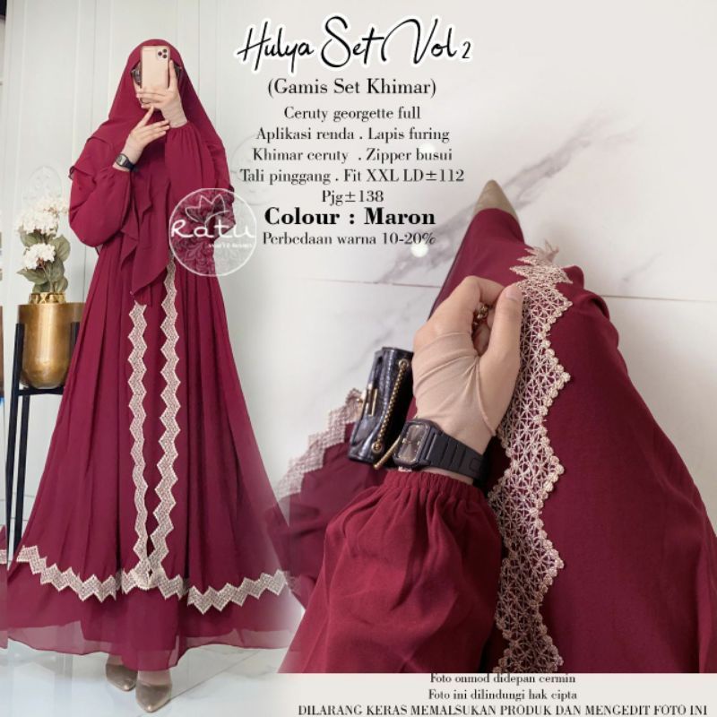 REALPICT HULYA SET VOL 2 BY RATU LD 112 PB 138 BAHAN CERUTY PREMIUM TERMURAH TERLARIS BEST SELLER RE
