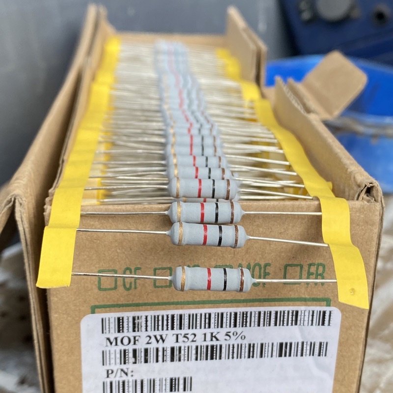 resistor 1k 2w taiwan kaki tebal