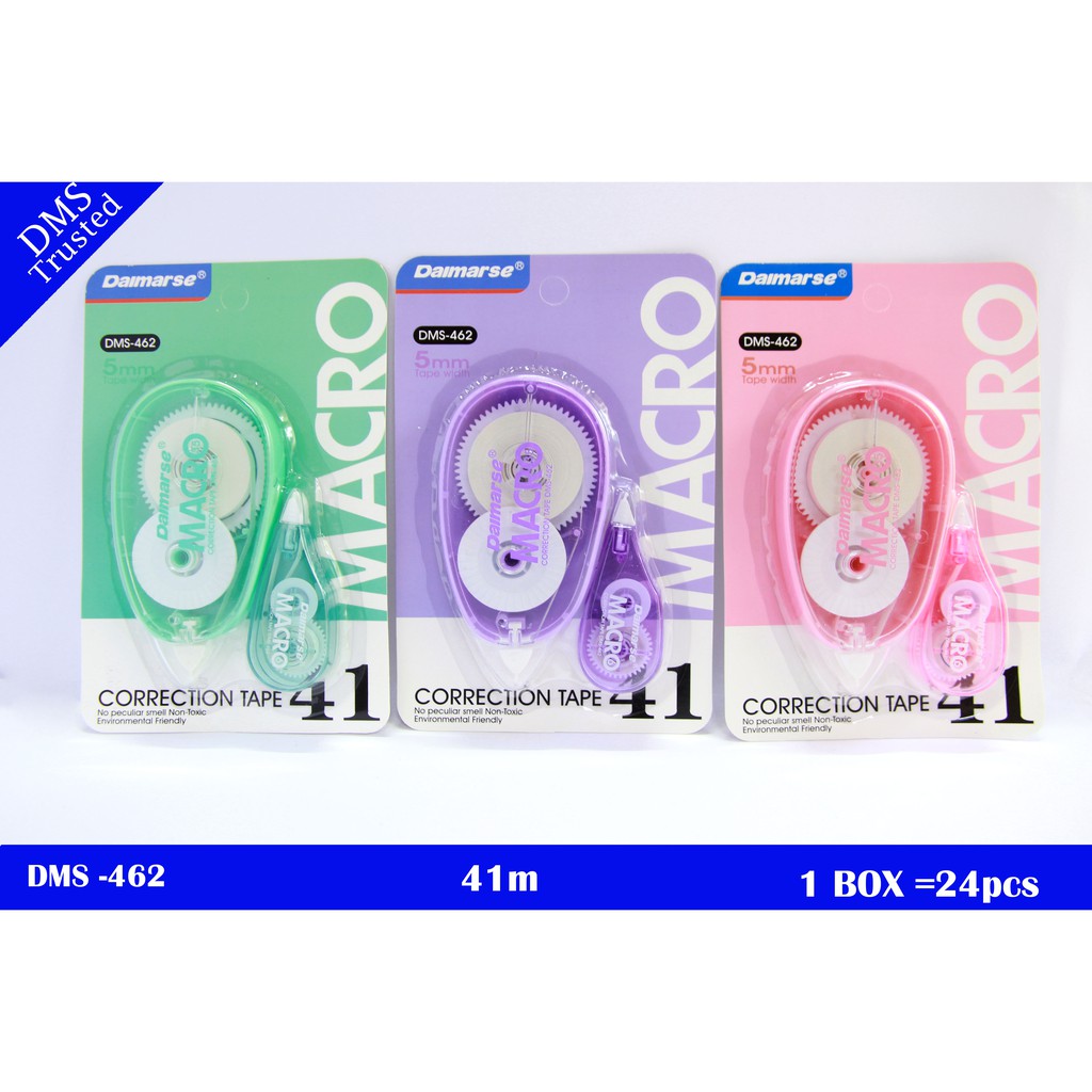 

Correction tape / tip x roll 2 IN 1 panjang 41 meter / tipe x pita / Daimarse dms-462 MACRO
