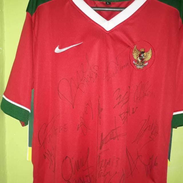 Jersey Timnas Indonesia Tanda Tangan pemain