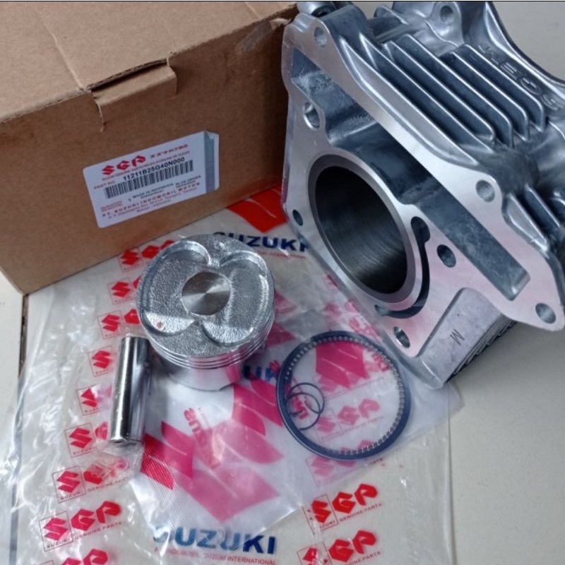CYLINDER BLOCK SATRIA FU 150 BLOK SEHER BLOK MESIN KAS SET KOMPLIT PISTON RING SATRIA FU 150