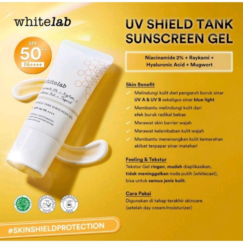 WHITELAB UV SHIELD TANK SUNSCREEN GEL SUNBLOCK