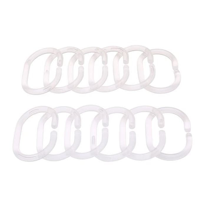 RINGSJON Ring tirai kamar mandi transparan 12-pcs