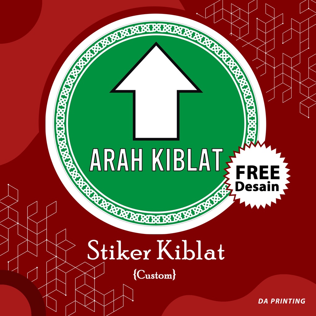 

[DA PRINTING] Sticker Kiblat, Stiker Kiblat, Stiker Petunjuk Arah Kiblat