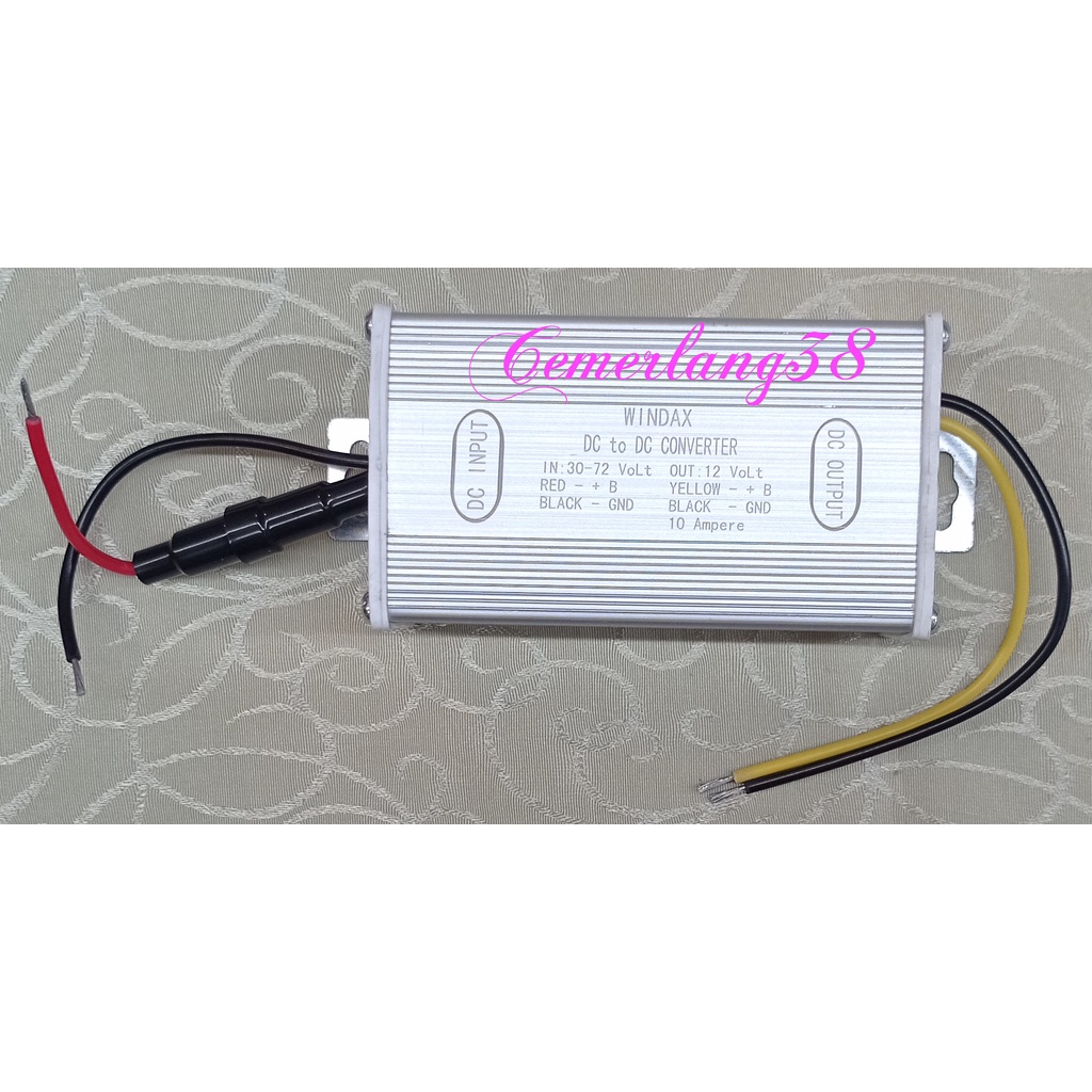 DC DC CONVERTER PII 30V - 72V TO 12V 10A STEP DOWN 10 A