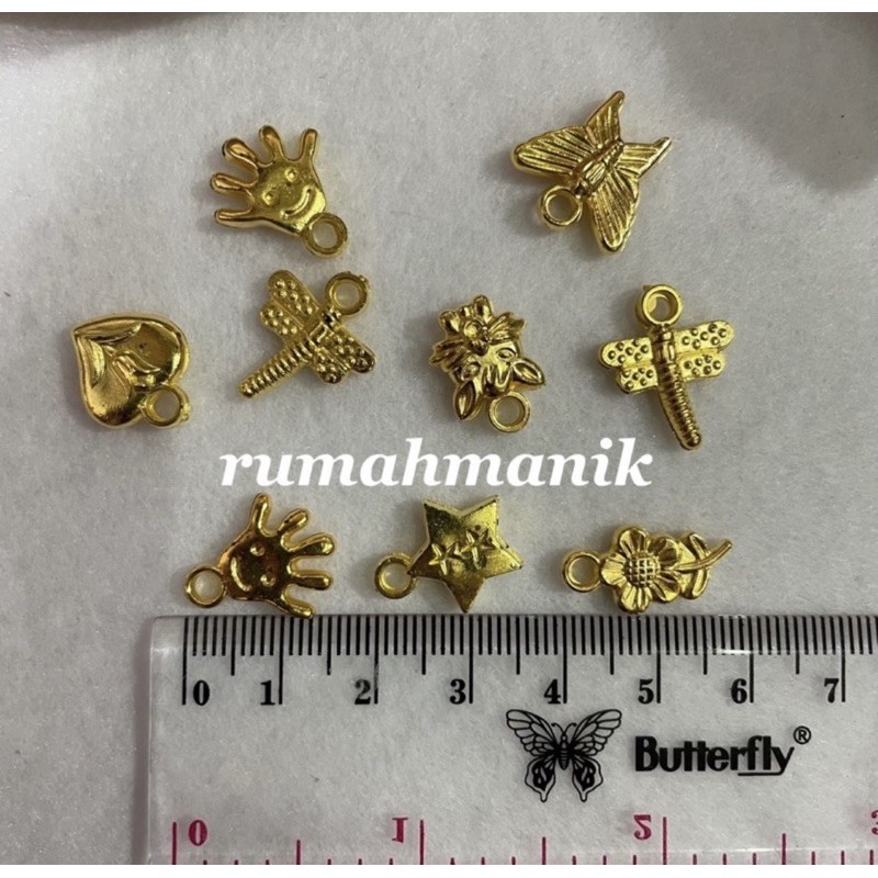 AKSESORIS / GANTUNGAN / CHARM GELANG KALUNG MAINAN KALUNG / GELANG / BROS VARIASI ISI 10PCS