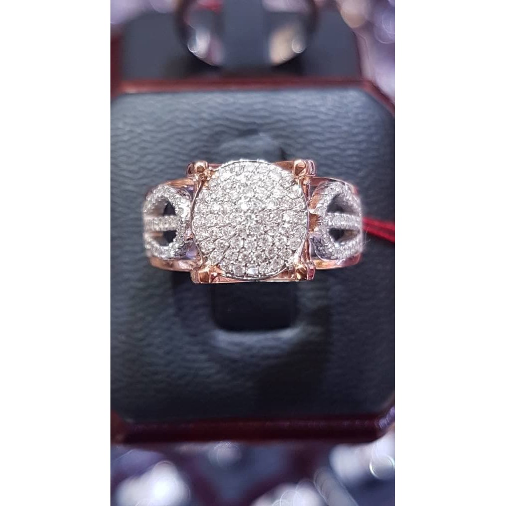 Cincin Wanita Kawin Nikah Original Emas Gold 18k Berlian Diamond Eropa Putih Asli DK1355