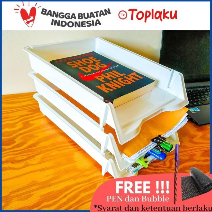 

BEST SELLER RAK DOKUMEN KERTAS F4 3 SUSUN MEJA PAPER TRAY DOCUMENT FILE PENGIRIMAN CEPAT