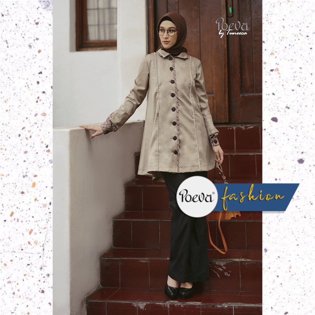 Atasan Kemeja Wanita / Kemeja POEVA / Atasan Wanita POEVA Selenite
