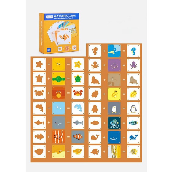 Mainan Edukasi Matching Game / Mainan Edukasi Montessori Anak Wooden Puzzle