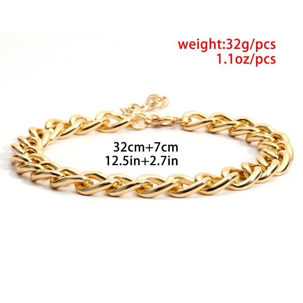 NEEDWAY Kalung Pendek Sederhana Hadiah Besar Untuk Wanita Chunky Hip Hop Aksesoris Fashion