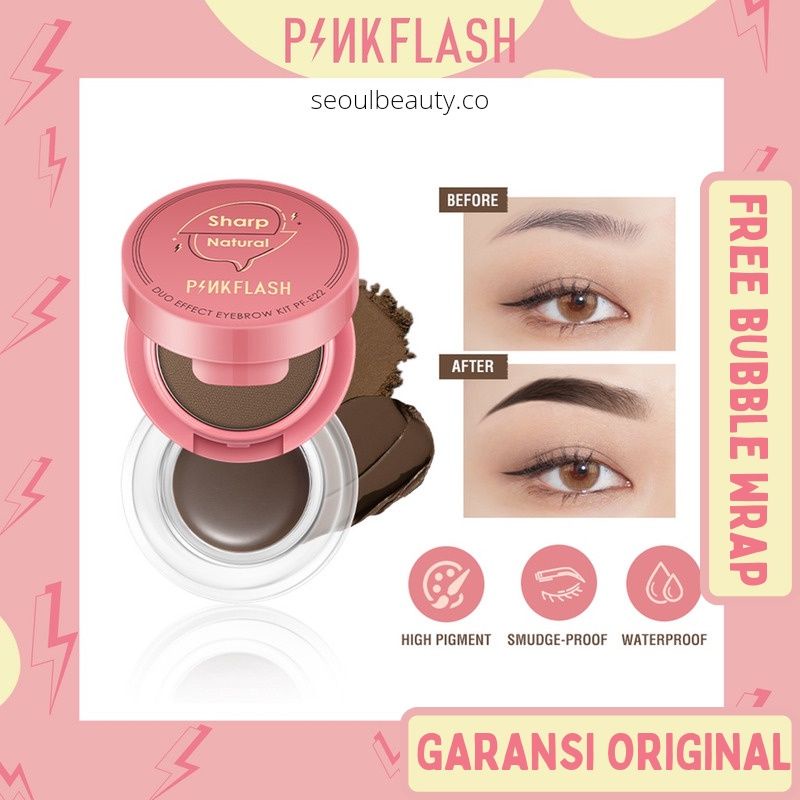 Pinkflash 2in1 Eyebrow Cream Gel Pomade &amp; Powder Eyeliner