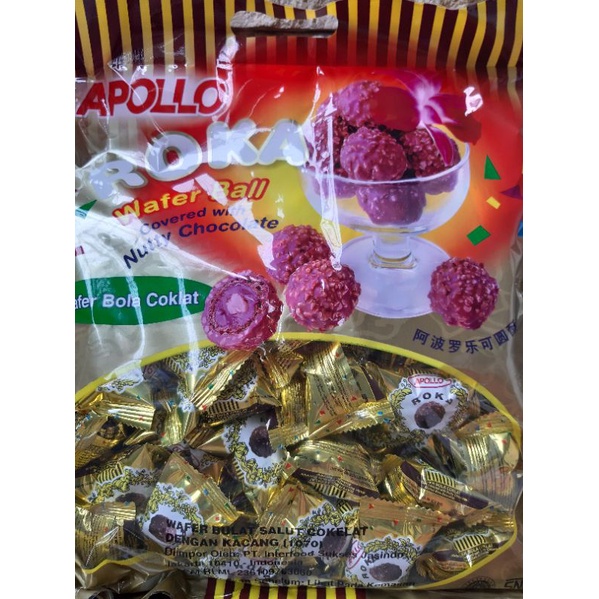 ROKA WAFER BALL CHOC Isi 70 pcs